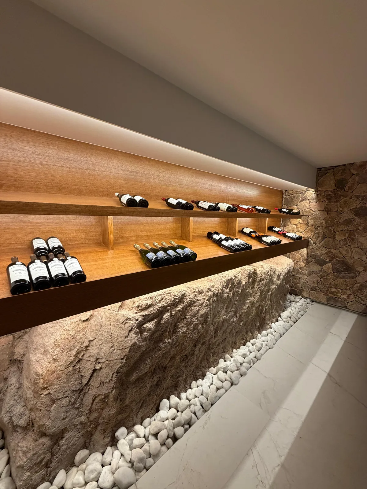 Wine cellar cut into the rock