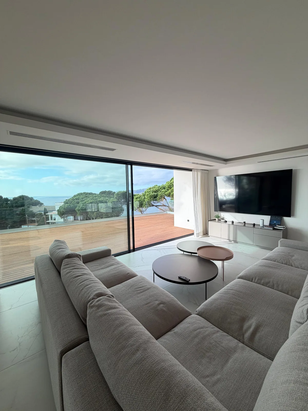 Living room facing the bay