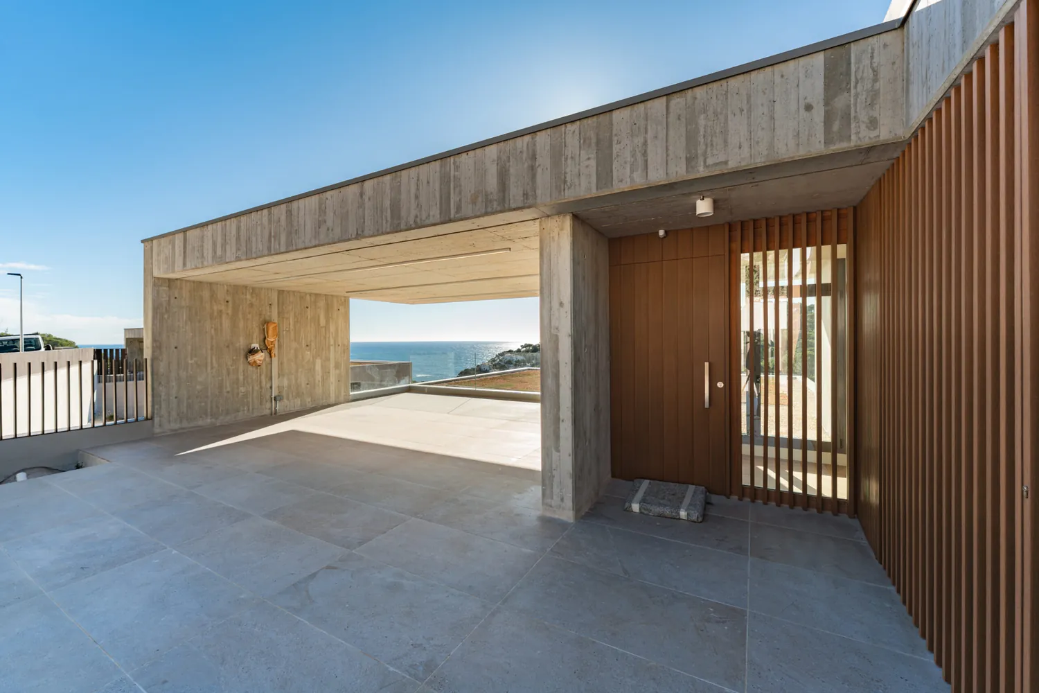 Covered terrace beside the house