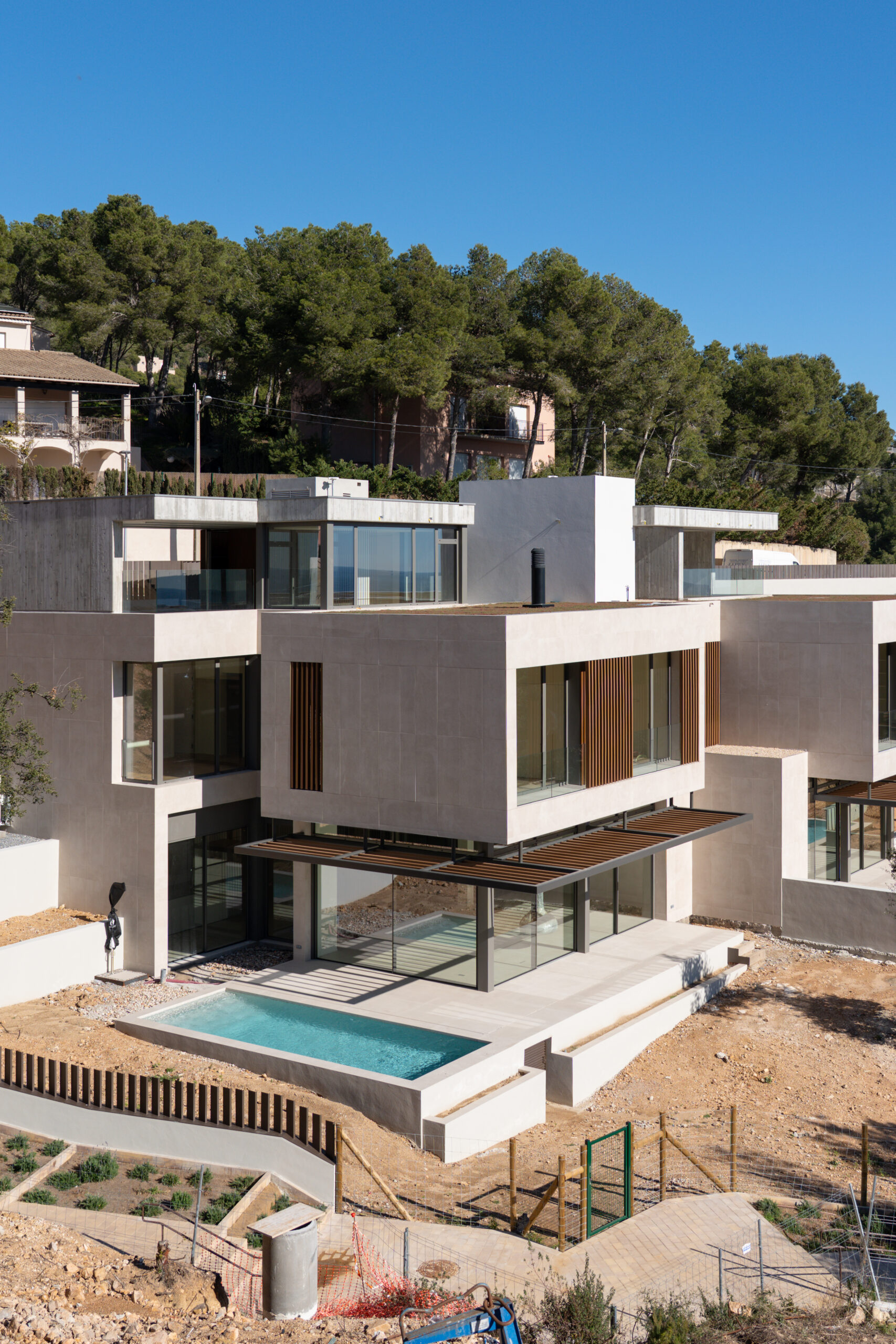 Villa exterior with pool